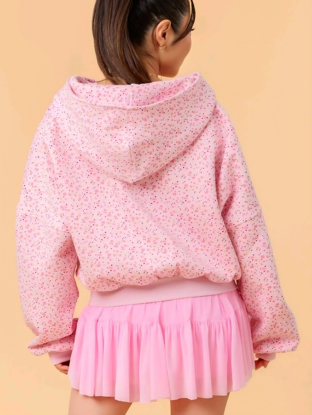NWT Blogilates Women's Mommy & Me Marshmallow Full Zip Hooded Sweatshirt, Pink - Picture 2 of 8